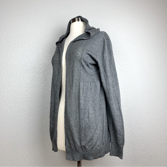 Gray Women's Hooded Lightweight Cardigan Sweater Size S - Picture 4 of 7